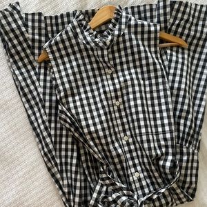 Derek lam 10 Crosby size 8 nerioa black gingham dress